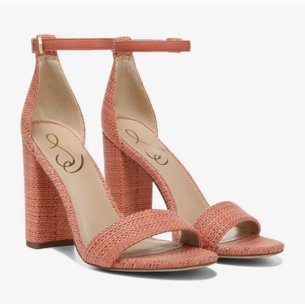 Sam Edelman Women YARO perla pink high Heels Sandals Sz 10.5